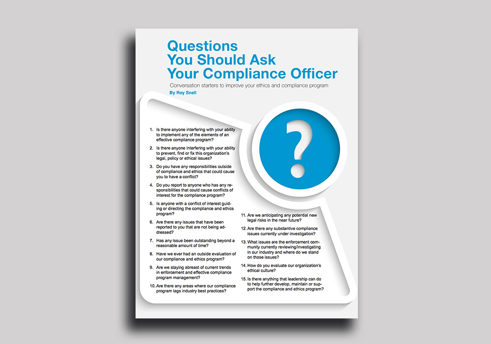 What are the duties of a compliance officer?