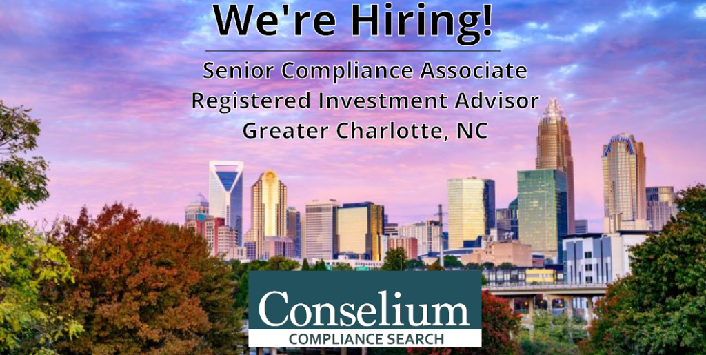 Senior Compliance Associate, Registered Investment Advisor, Charlotte